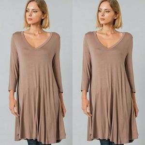 🌟Long Sleeve T-Shirt Tunic V-Neck Dress🌟